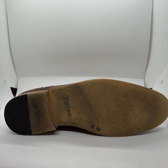 Stacy Adams Darren Men’s Leather Oxford Shoes Size 11 M Cognac Brown